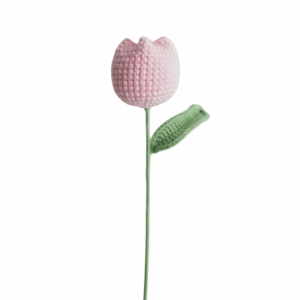 Tulip Bud Crochet (light pink, pink, white, purple, yellow, blue)