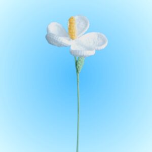 White Crochet Petal Flower