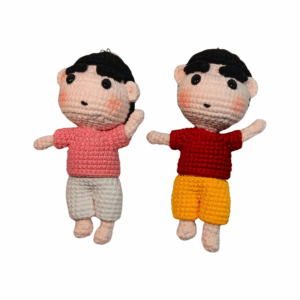 Crochet Crayon Shin-chan Keychain Set