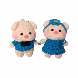 Pig Couple Keychain