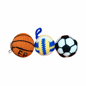 Crochet Set Ball Keychain