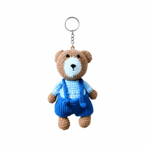 Crochet Retro Bear Keychain