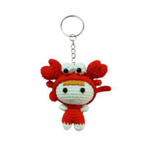 Crochet Crab-girl Keychain