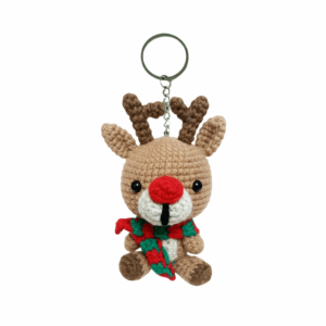 Reindeer with Scarf Keychain
