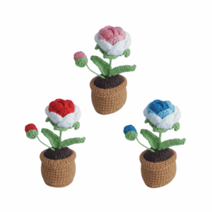 Rose Pot with Bud (3 colors)