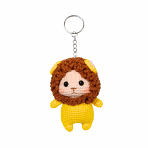 Crochet Lion Plushie Keychain