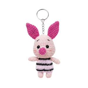 Crochet Piglet Keychain