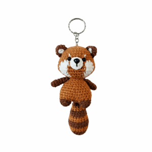 Crochet Red Panda Keychain