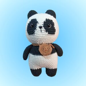 Panda with Mini-bag (yellow, brown mini-bag)