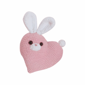 Bunny Heart Crochet Pillow