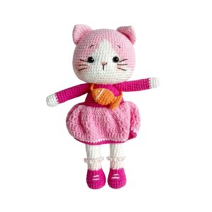 Crochet Cat in Pleated Dress - 03