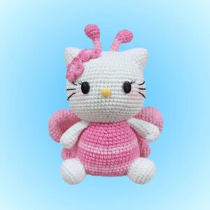 Butterfly Kitty Crochet (yellow, purple, pink)