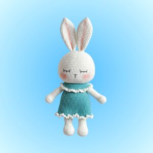 Vintage Dress Crochet Rabbit – 03