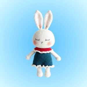 Vintage Dress Crochet Rabbit - 02