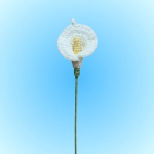 Crocheted White Calla Lily