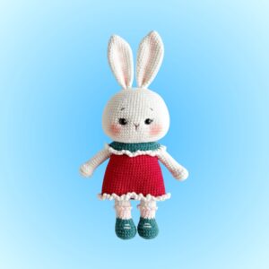 Vintage Dress Crochet Rabbit - 01