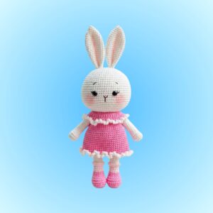 Vintage Dress Crochet Rabbit – 04