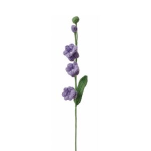 Crochet Lily of the Valley Sprig with Pearl-Centered