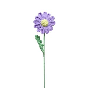 Classic Crochet Daisy (purple, blue, white, red)