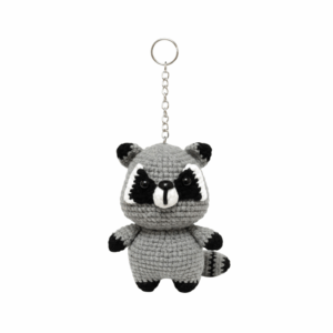 Crochet Racoon Keychain