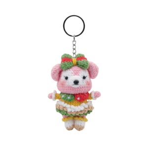 Crochet Christmas Pink Bear
