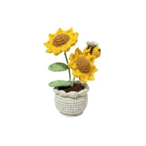 Mini Sunflowers with Bee