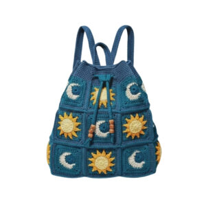 Sun and Moon Drawstring Backpack Crochet